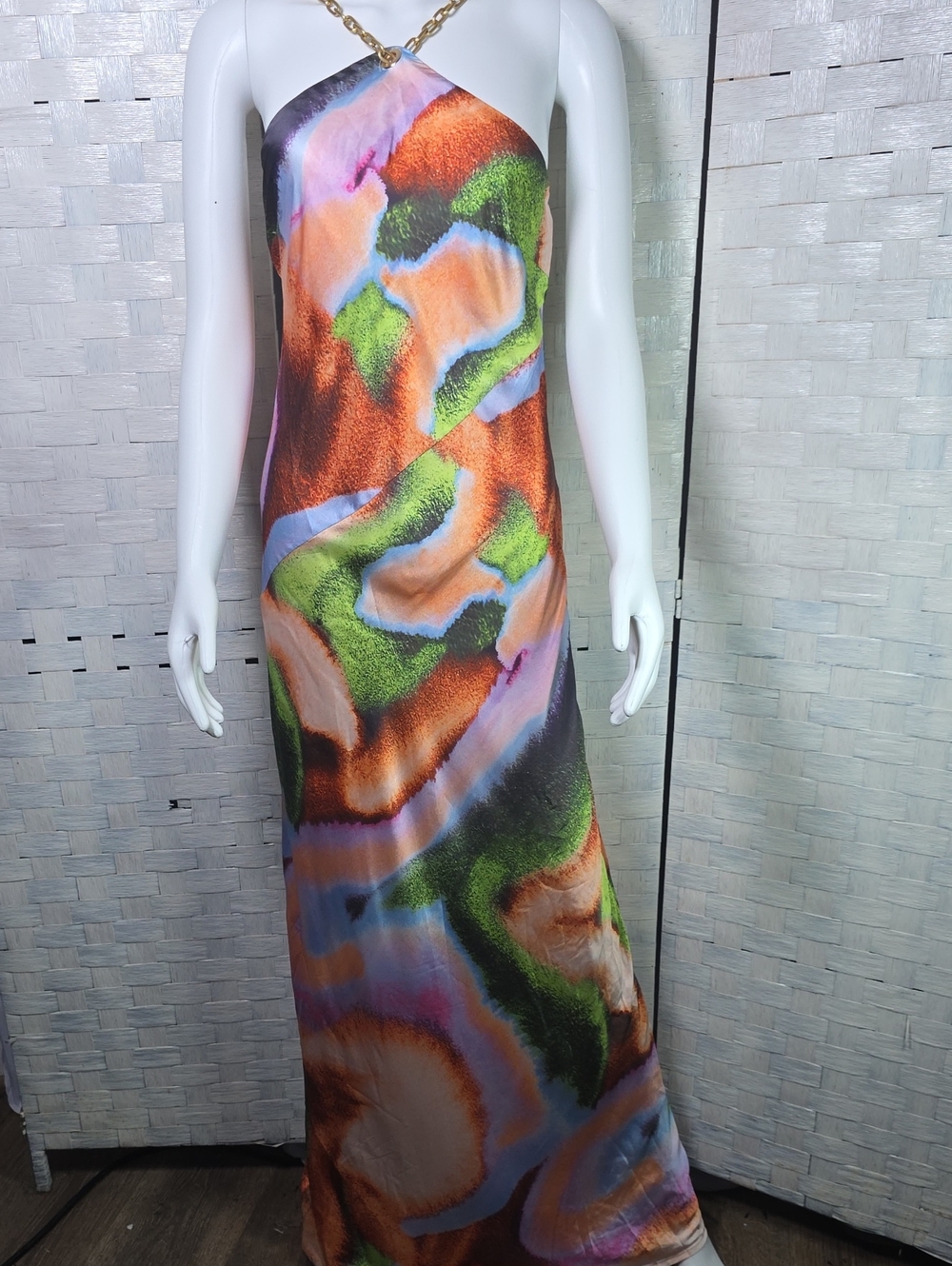 12th Tribe Chain Halter Maxi Dress - Picture 3 of 10
